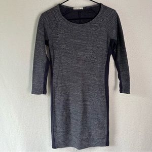 Marine Layer dress women’s XS marled knit 3/4 length sleeve blue grey mini dress